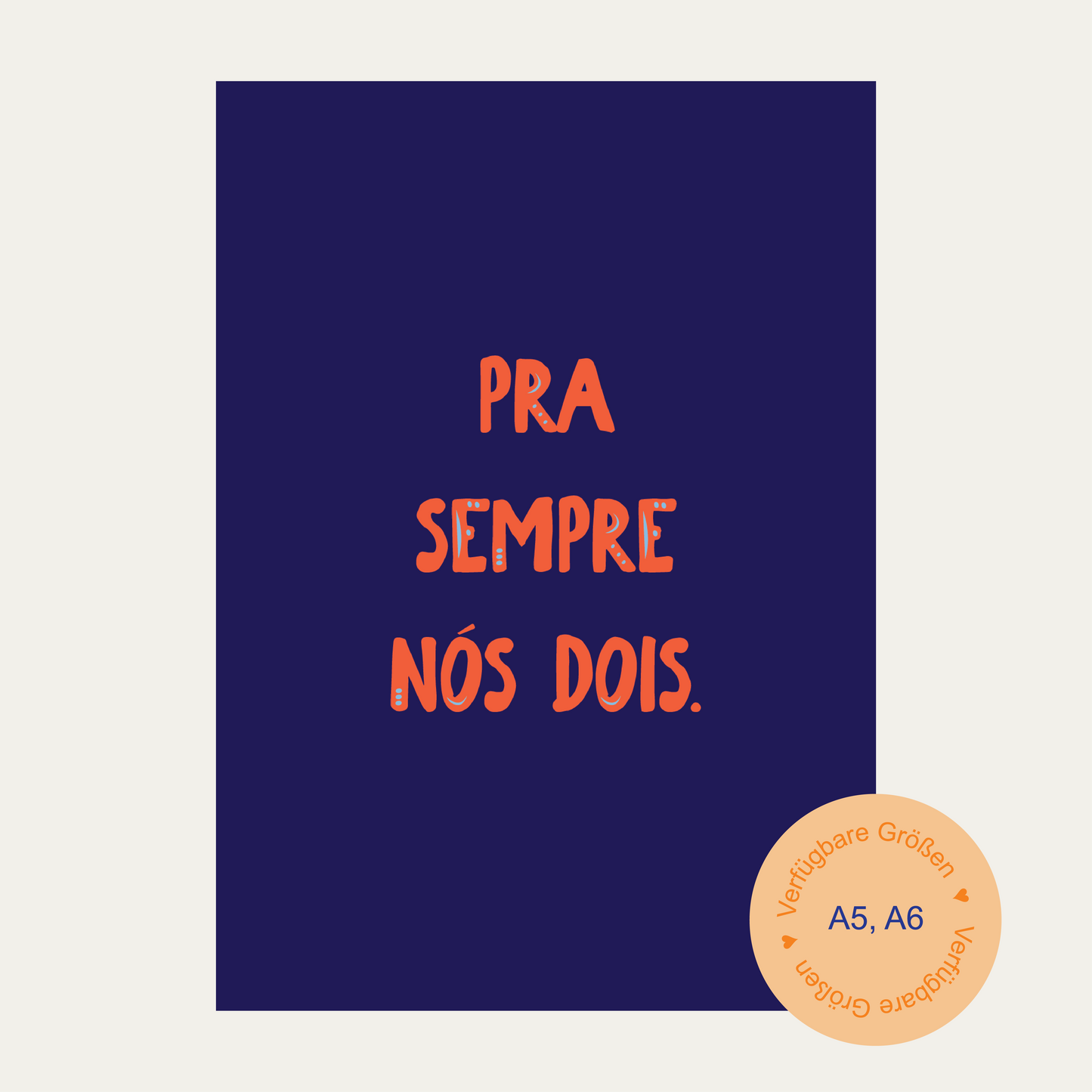 1x Postkarte "Pra Sempre Nós Dois" A5