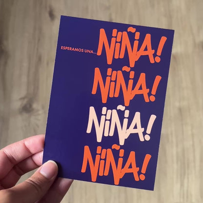 10Stk. ES-Geburtskarte „It’s a Girl!“ – personalisierbar A6